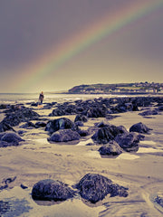 Rainbow Over The Rocks, Drains Bay Unframed