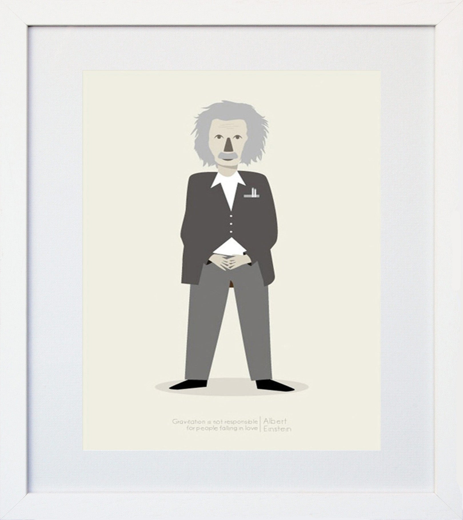Albert Einstein White Frame