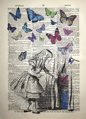 Alice Peeks Beneath The Curtain Unframed