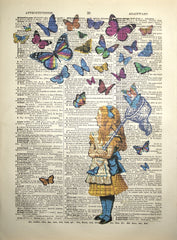 Alice The Butterfly Catcher Unframed