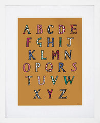 Alphabet White Frame