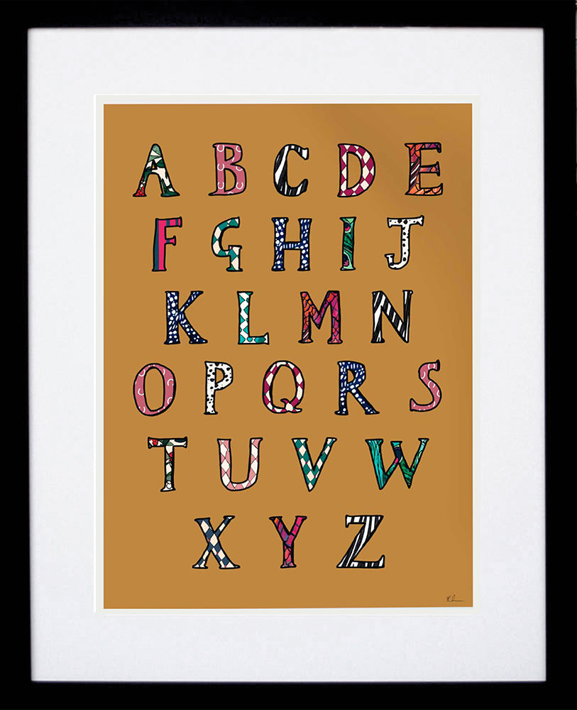 Alphabet Black Frame