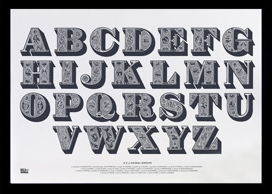 Animals - A-Z of Animal Groups Black frame