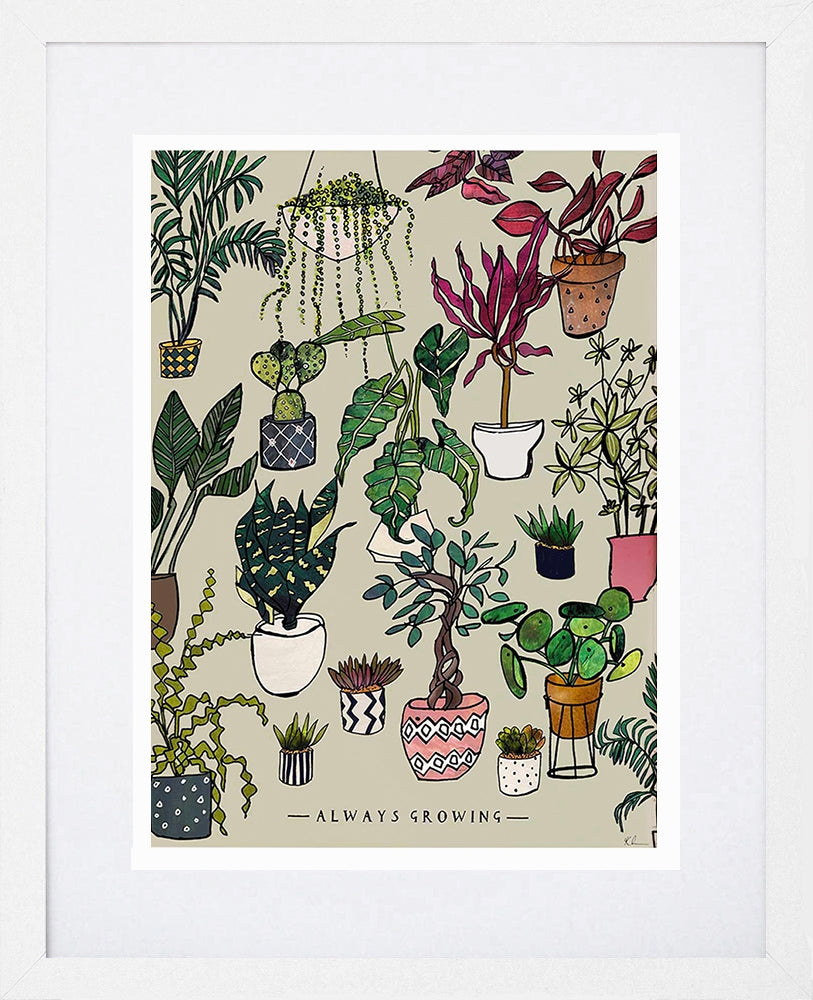 Always Growing White Frame