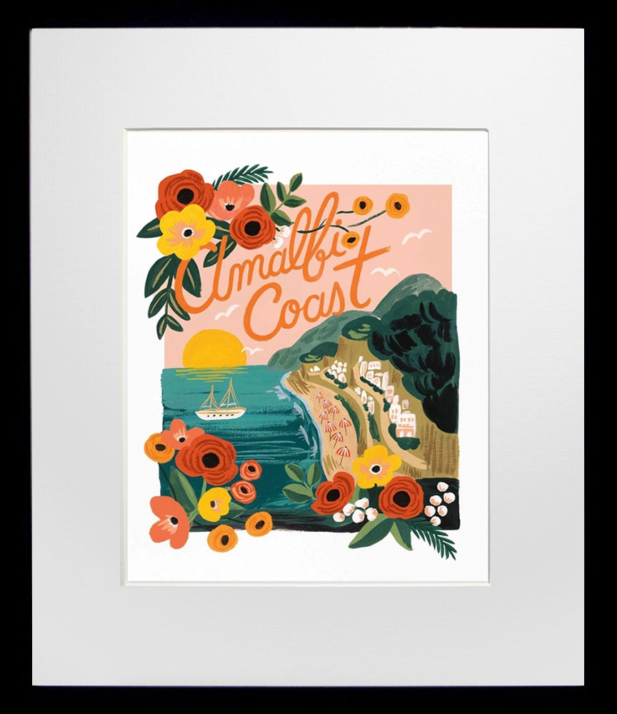Amalfi Coast Black Frame