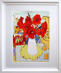 Amaryllis In White Jug Framed