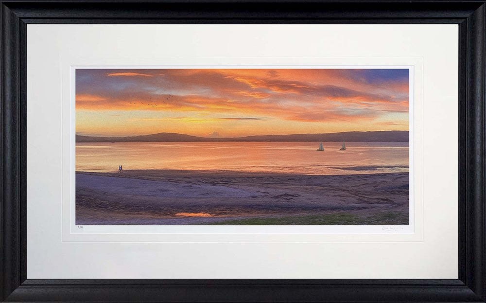 Co Down - Amber Skies, Holywood Black Scoop Frame