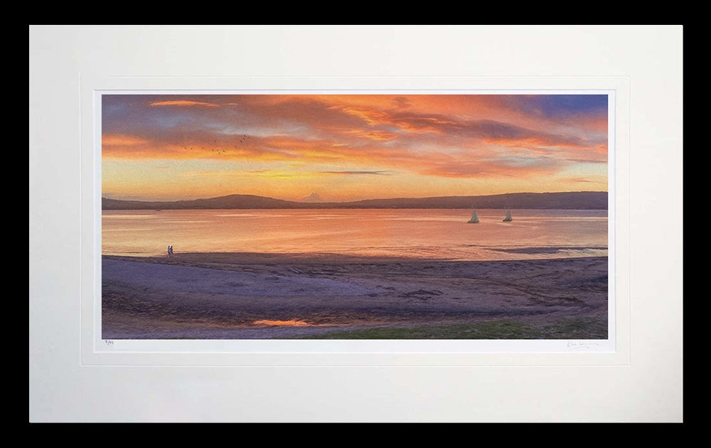 Co Down - Amber Skies, Holywood Flat Black Frame