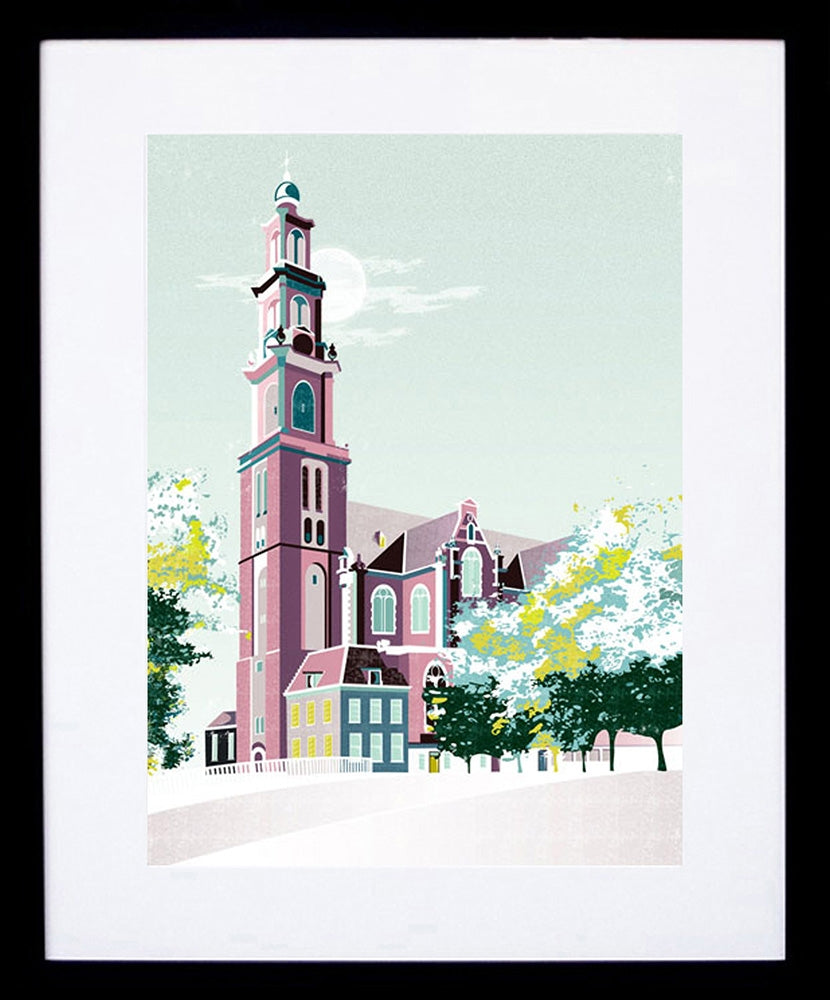 Amsterdam, Westerkerk Frame Black 18x25