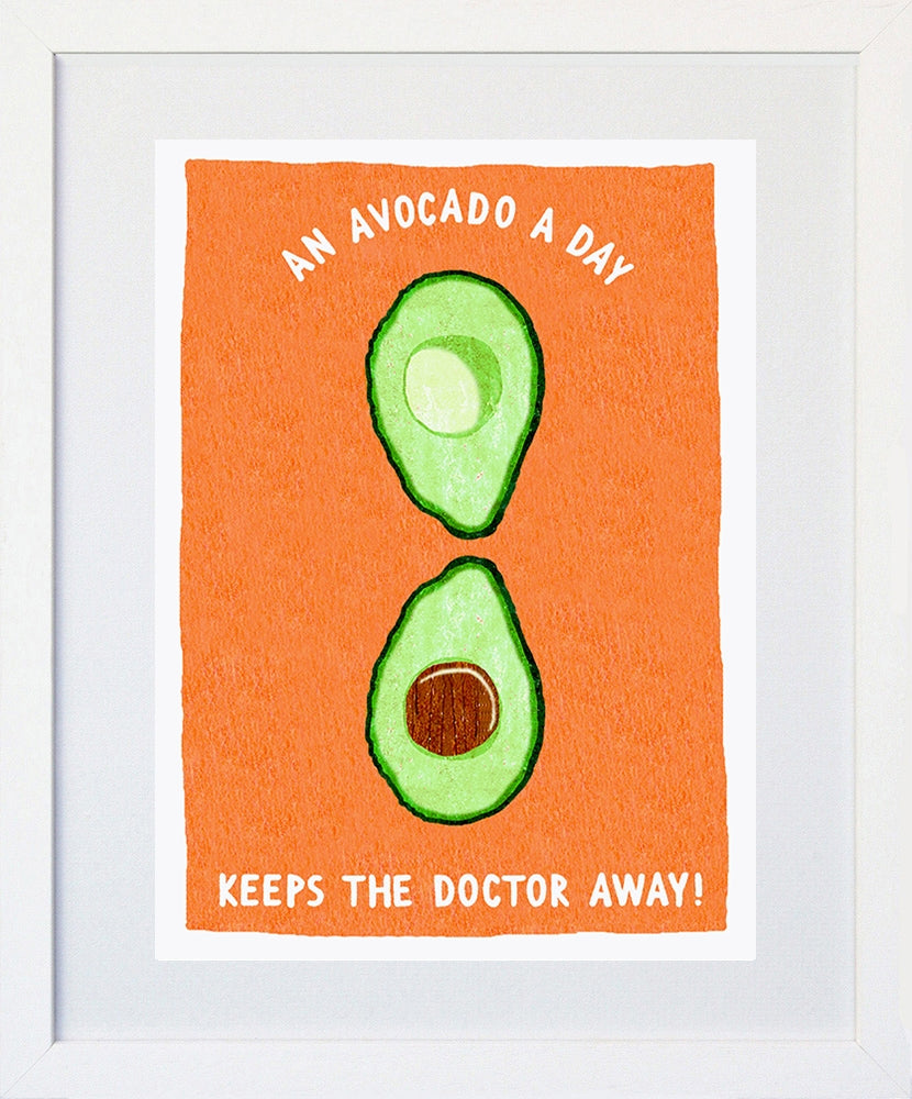 Lockdown - An Avocado A Day White Frame
