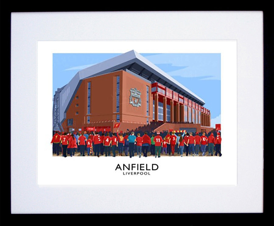 Sport - Football - Anfield-40 x 30-Black Box Frame (With Mount)
