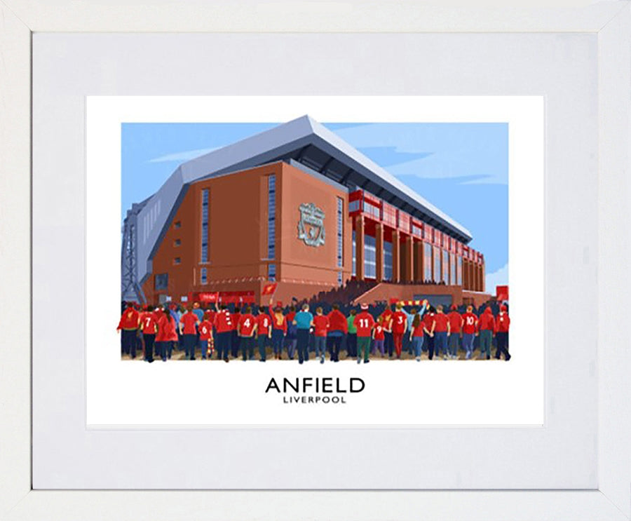 Sport - Football - Anfield-40 x 30-White Box Frame (With Mount)