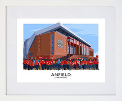 Sport - Football - Anfield-40 x 30-White Box Frame (With Mount)