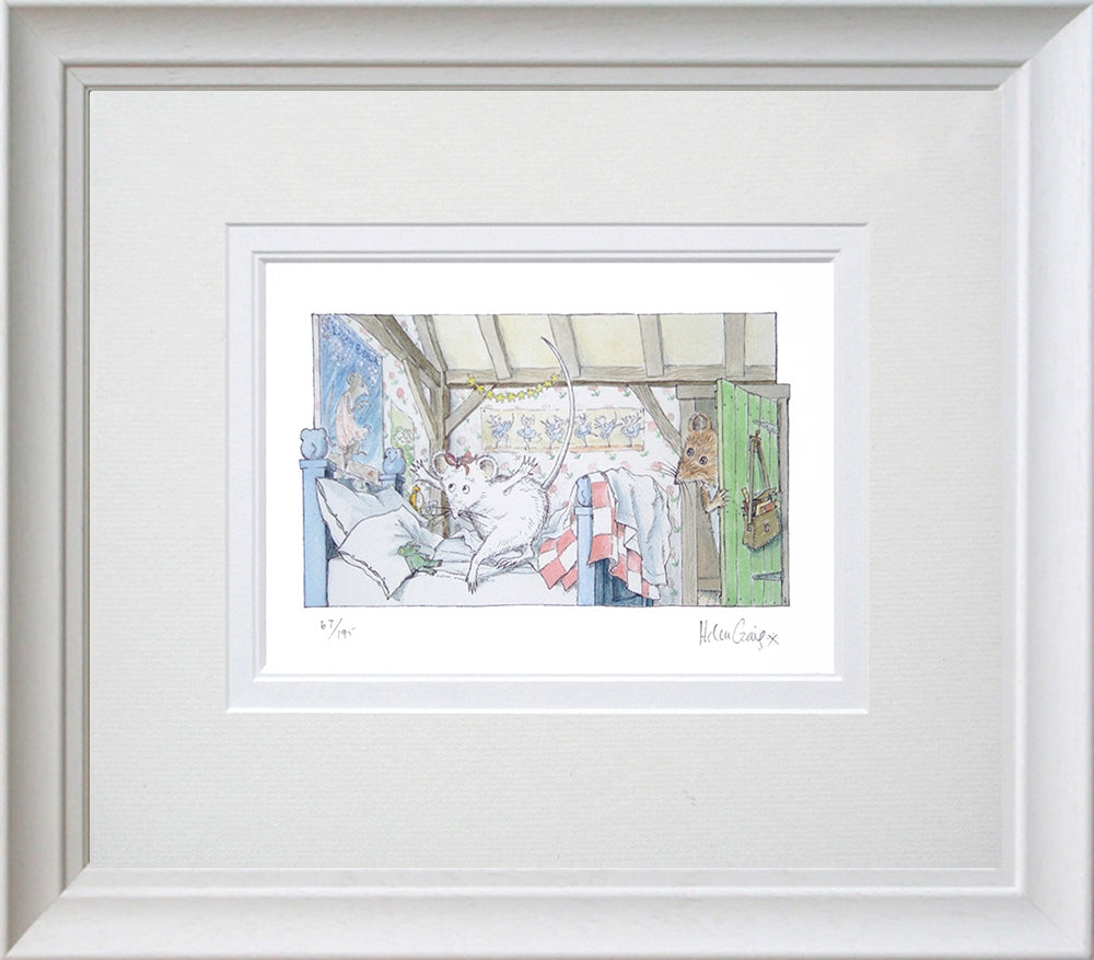 Angelina Practising Curtsies Framed