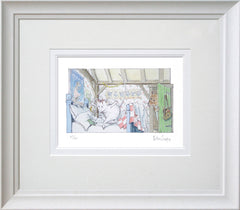 Angelina Practising Curtsies Framed