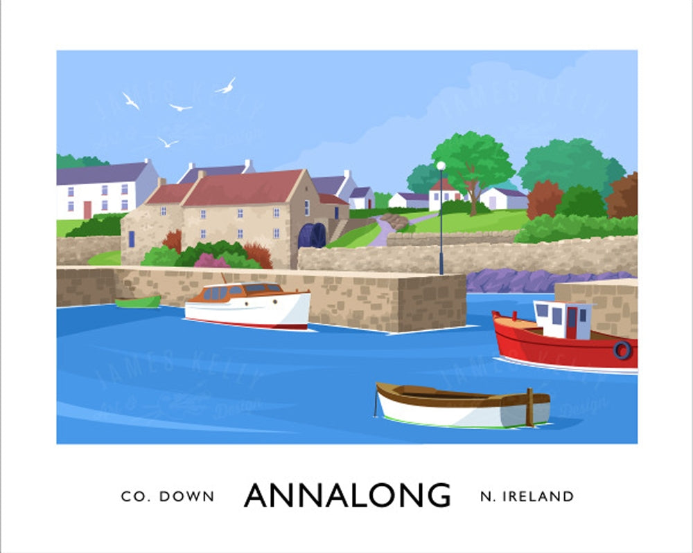 Co Down - Annalong Harbour Unframed 70x50