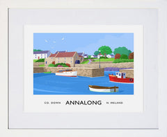 Co Down - Annalong Harbour Frame White 40x30 With Mount