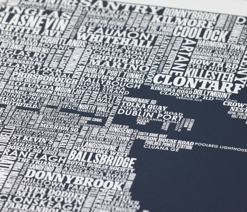 Map - Ireland Dublin in Slate