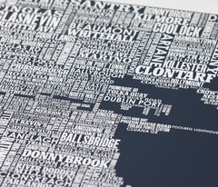 Map - Ireland Dublin in Slate