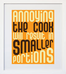 Annoying The Cook White Frame