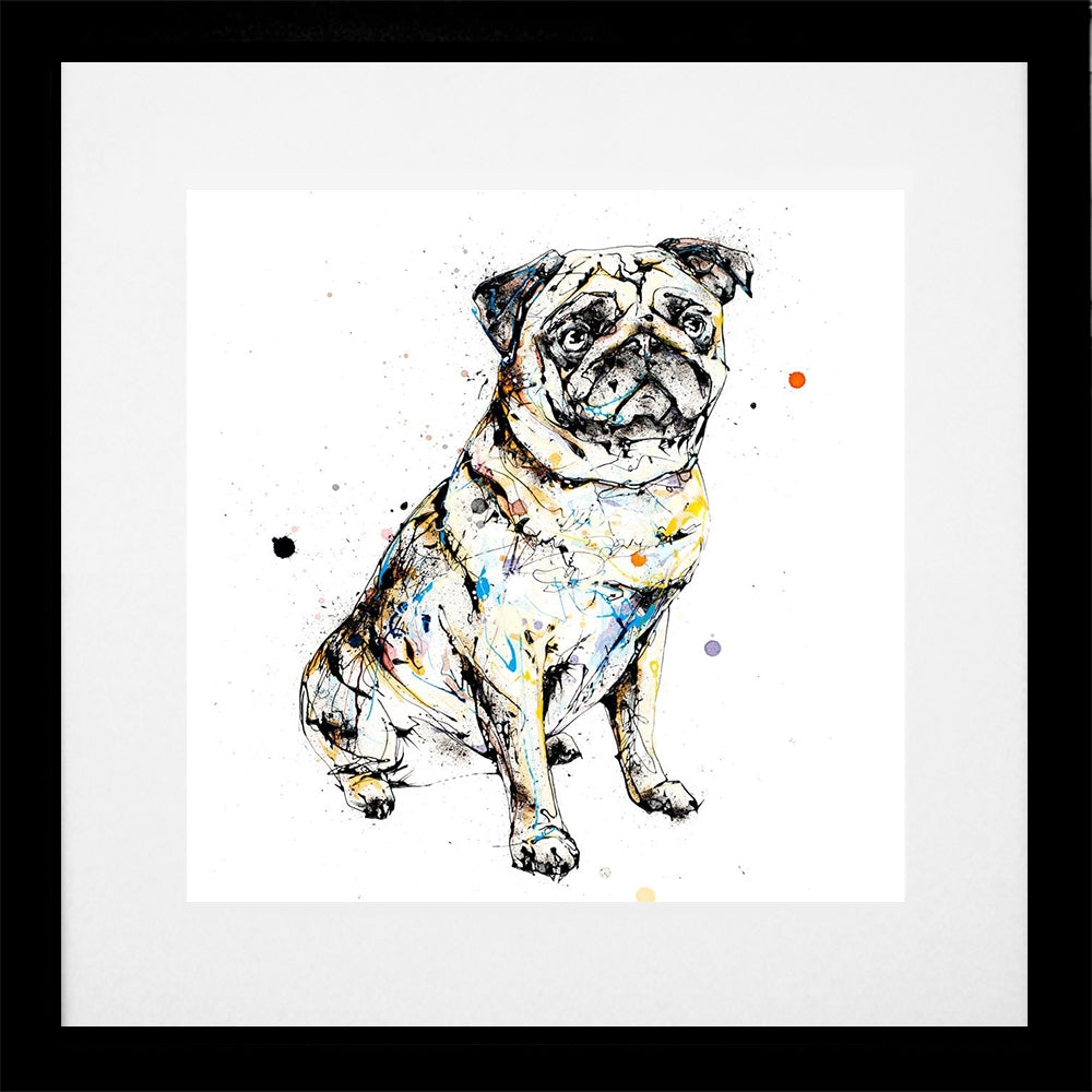 Print Open Edition Animals - Anticipation-30 x 30-Black Box Frame (With Mount)
