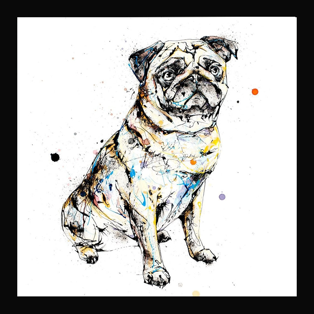 Print Open Edition Animals - Anticipation-30 x 30-Black Box Frame (No Mount)