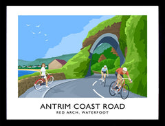 Co Antrim - Coast Road Red Arch 40x30 Frame Black nomount