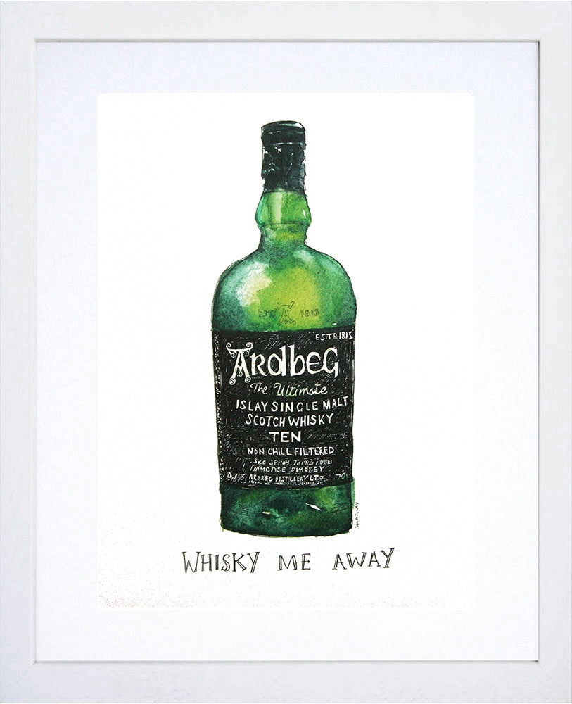 Drinks Whiskey - Ardbeg Whisky Me Away White Frame