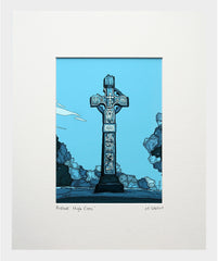 Ardboe High Cross-16 x 11.5-Small Flat White Frame