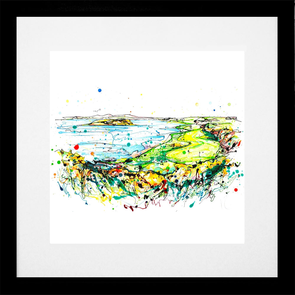 Print Open Edition Golf - Ardglass Eleventh Hole Coney Island - Black Box Frame (With Mount)