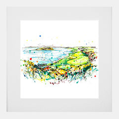 Print Open Edition Golf - Ardglass Eleventh Hole Coney Island - White Box Frame (With Mount)