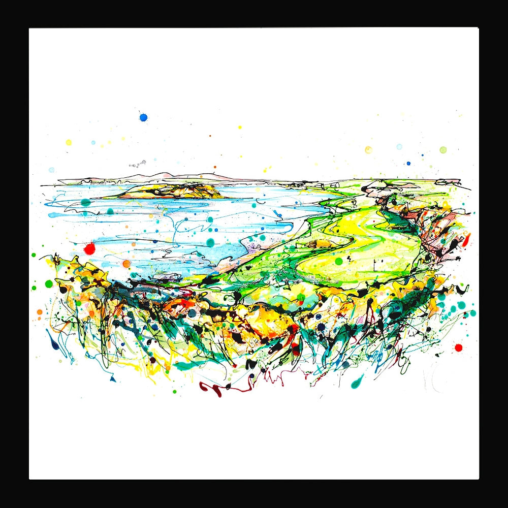 Print Open Edition Golf - Ardglass Eleventh Hole Coney Island - Black Box Frame (No Mount)