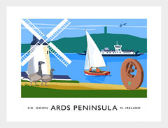 Co Down - Ards Peninsula Frame White-70x50