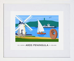 Co Down - Ards Peninsula Frame White 40x30 With Mount