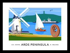 Co Down - Ards Peninsula Frame Black 70x50
