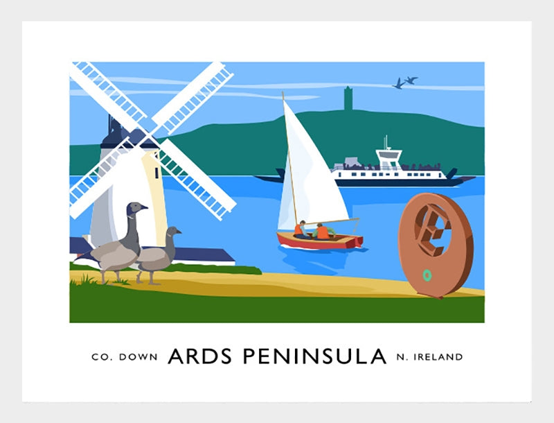 Co Down - Ards Peninsula Frame White 40x30 No Mount