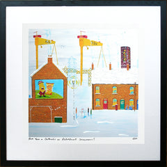 Are you a Catholic or Protestant Snowman? Framed 40 x 40