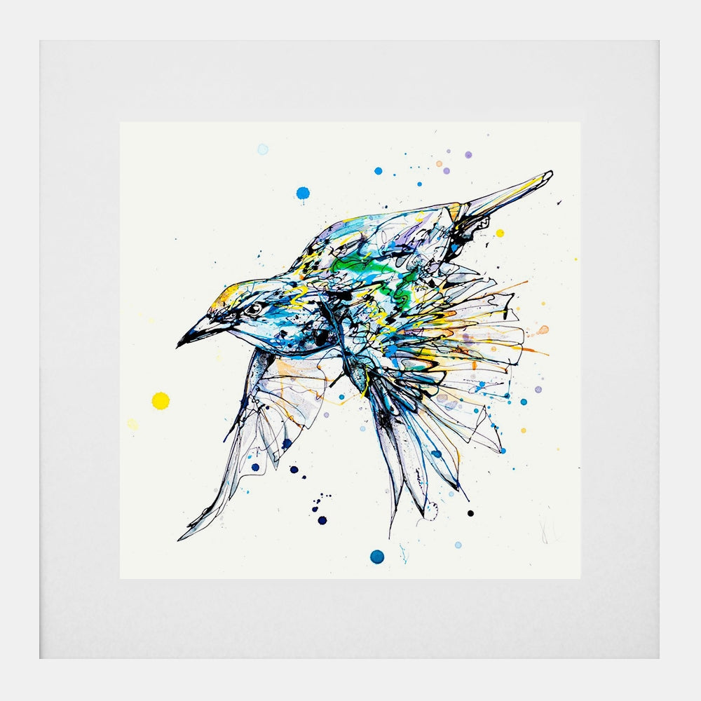 Print Open Edition Animals - Arrival-Available In One Size Only-White Box Frame (With Mount)