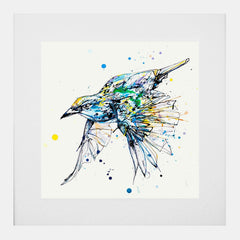 Print Open Edition Animals - Arrival-Available In One Size Only-White Box Frame (With Mount)