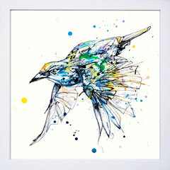 Print Open Edition Animals - Arrival-Available In One Size Only-White Box Frame (No Mount)