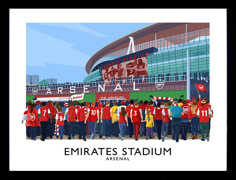 Sport - Football Emirates Stadium-40 x 30-Black Box Frame (No Mount)