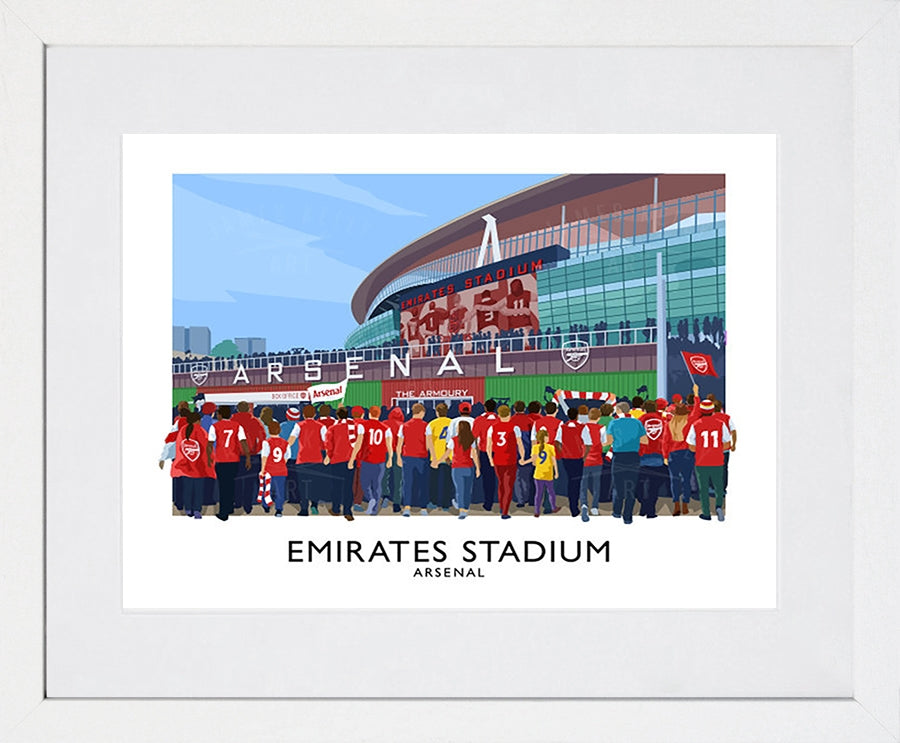 Sport - Football Emirates Stadium-40 x 30-White Box Frame (With Mount)