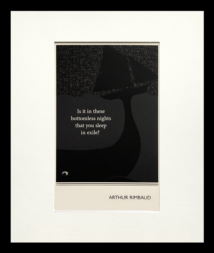 Postcard - Arthur Rimbaud Small Flat Black Frame