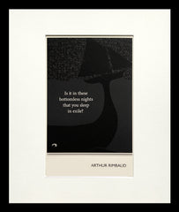 Postcard - Arthur Rimbaud Small Flat Black Frame