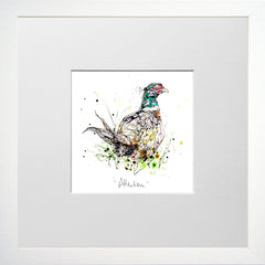 Print Open Edition Animals - Attention-12 x 12-Small Flat White Frame