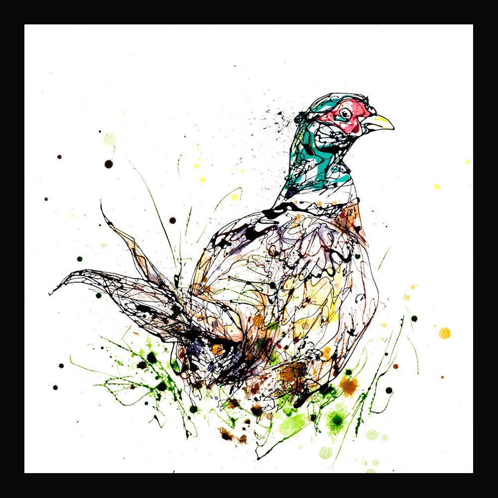 Print Open Edition Animals - Attention-30 x 30-Black Box Frame (No Mount)