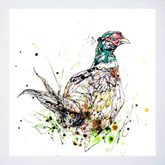 Print Open Edition Animals - Attention-30 x 30-White Box Frame (No Mount)