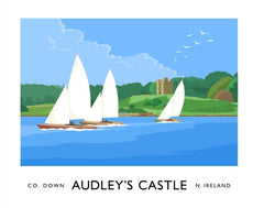 Co Down - Audleys Castle Unframed 40x30