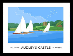 Co Down - Audleys Castle Frame Black 40x30 No Mount