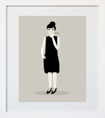 Audrey Hepburn White Frame